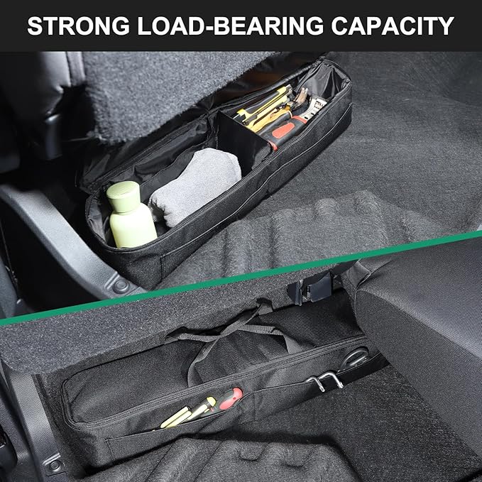 Under Seat Organizer Compatible with Toyota Tacoma 2024 2025 2026 Backseat Rear Under Seat Right Side Storage Bag Car Interior Organizer Accessories 1PCS