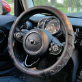 PINCTROT Small Size Steering Wheel Cover Great Grip with 3D Honeycomb Anti-Slip Design, 14 Inch (Wine Red)