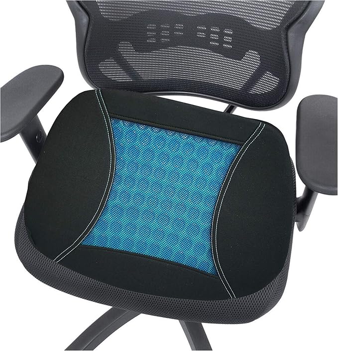 C.P.R. Orthopedic Gel & Memory Foam Seat Cushion Office Chair seat Cushion Automotive Gel Cushion (Y11076(14.5" x 16"x 2.5"))