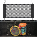 Cargo Net for Car Trunk Organizer, Elastic Mesh Pockets Backseat Hanging 25.6 x13.7 inches Trunk Organizer Storage Pouch Bag Car Net Accessories for SUV MPV