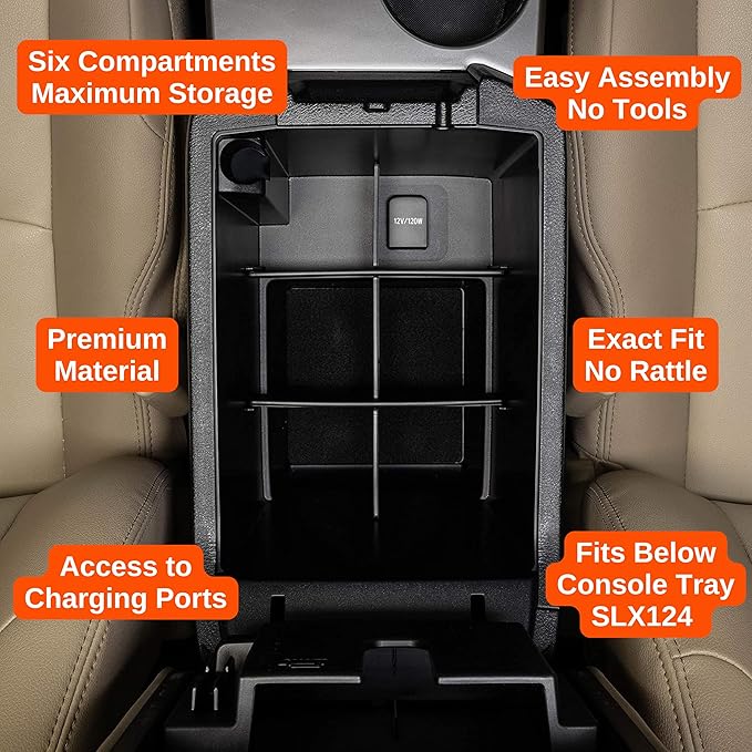 Vehicle OCD – Center Console Divider, Tray, and Glove Box Organizer for Toyota 4Runner (2010-2024) – Made in USA – SLX515