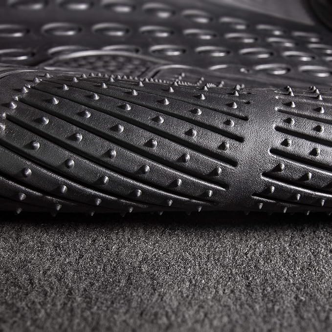 FH Group Trimmable Vinyl Floor Mats Front Set - Universal Fit for Cars Trucks and SUVs (Black) F11306