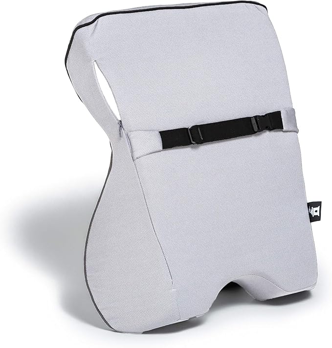 Castle Knight Soft Memory Foam Back Cushion - Tapered Support More Foam in The Lower Back and Less Foam in The Middle and Upper Back for Home, Office, Auto, and Travel (Knight Size, Bone)
