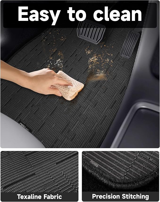 Ultra Durable Car Floor Mats, Premium PVC Coil All-Weather Automotive Floor Mats, Universal Fit with Anti-Slip Nibbs Backing, Waterproof | Wear Resistant | Flame Retardant, Black 4PCS