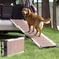 Dog Ramp for Car - Stable Anti-Slip Dog Car Ramp for Large Dogs - 63" Long & 15" Wide - 250LBS Capacity - Telescoping Pet Ramp - Lightweight - Reflective Sides - Fixing Clip - Desert Sand