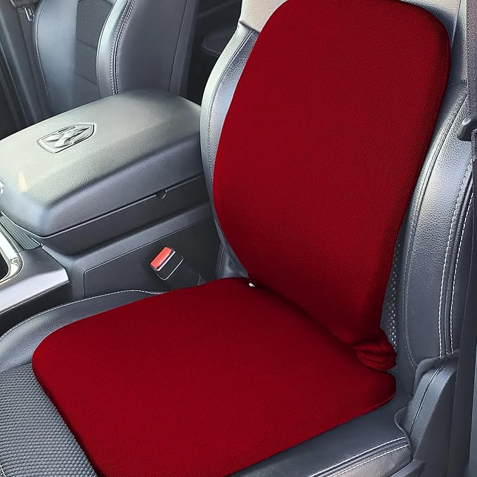 Q QUALITY BRAND COMPANY McCarty's SacroEase MSC2- RED Cover Only – Replacement Cover for Sacro Low-Profile Lumbar Back Support Car Seat Cushion (Insert Not Included) – Fits 16 x 15 x 19 Inches