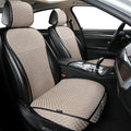 XZPILINA Breathable Car Seat Cover,Luxury Front Seat Cover,Durable and Non Slip,Polyester Silk Material, Universal Car Seat Cushion,Suitable for All Seasons,Airbag Compatible(Beige，2PCS)