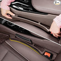 Car Seat Gap Filler Organizer with Dual Slots, 2 Pack Anti-Drop Storage Solution for Car SUV Truck - Prevents Phone, Keys, Wallet from Falling Between Seats (Brown)