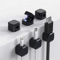 6 Pack Magnetic Cable Clips Cord Holder, Under Desk Cable Management, AORUICN Adhesive Wire Holder Keeper Organizer for Home Office Desk Phone Car Wall Desktop Nightstand