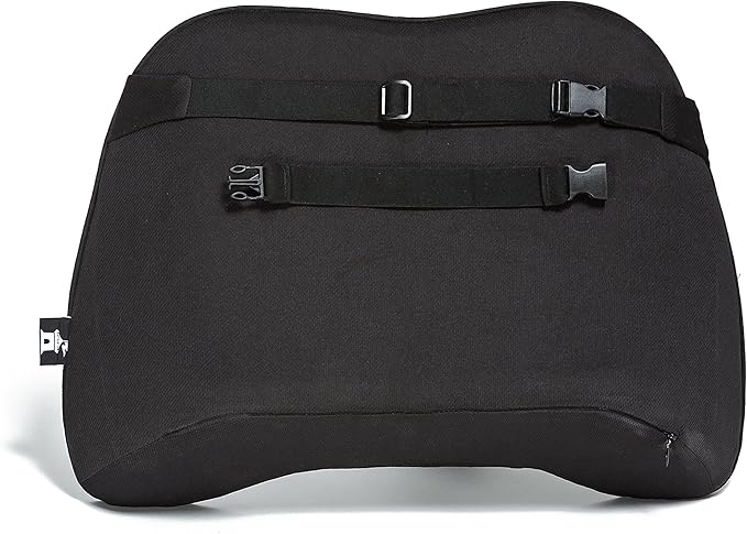 Castle Squire Firm Memory Foam Lower Back Backrest - Dense Foam Padding Lumbar Support Pillow for Home, Office, Auto, and Travel (Squire Size, Nightfall)