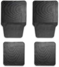 NASCAR Essential Car Floor Mats – 4-Piece Set | All-Weather Protection | Universal Fit for Cars, Trucks & SUVs | Trim-to-Fit | Black Rubber Floor Mats