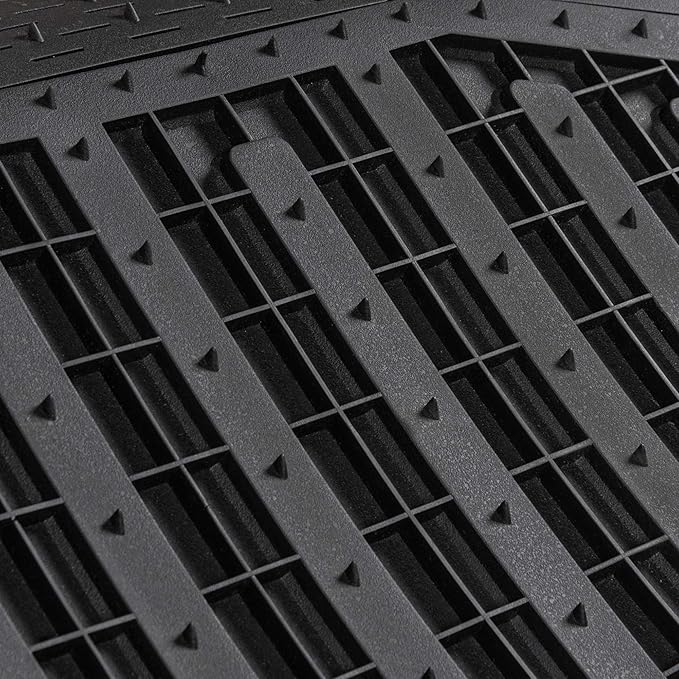 Cat® CAMT-9014 (4-Piece) Heavy Duty Deep Dish Rubber Floor Mats, Trim to Fit for Car Truck SUV & Van, All Weather Total Protection Durable Liners