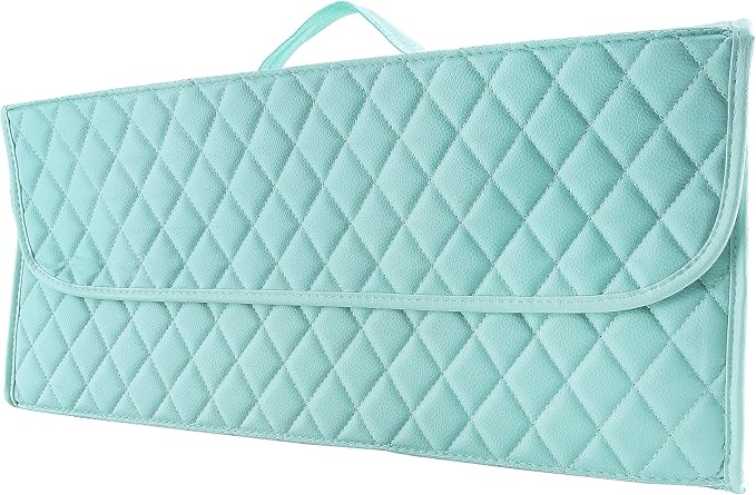 Trunk Organizer for Car,Foldable Car Organizer Back Seat,Tool Storage Organizer for Suv,Car Trunk Organizer and Storage for Sedan (Leather-Green, 19.9 inch*9.5 inch)