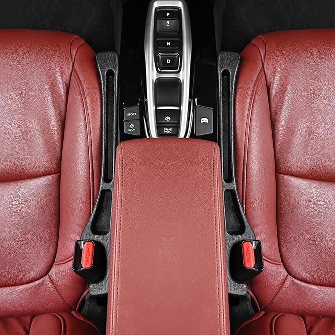 Car Seat Accessories, Car Seat Gap Filler, Car Organizers and Storage with Phone Holder, Car Interior Accessories Fit Sedan SUV Truck -2PCS Beige
