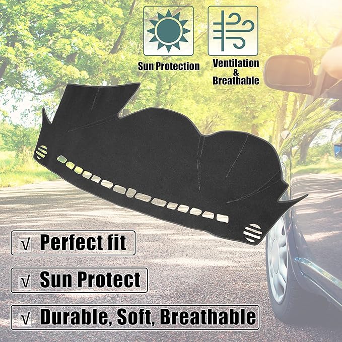 X AUTOHAUX Car Dashboard Cover Polyester Non-Slip Mat Protector Carpet Sun Proof for Hyundai Sonata 2011 2012 2013 2014
