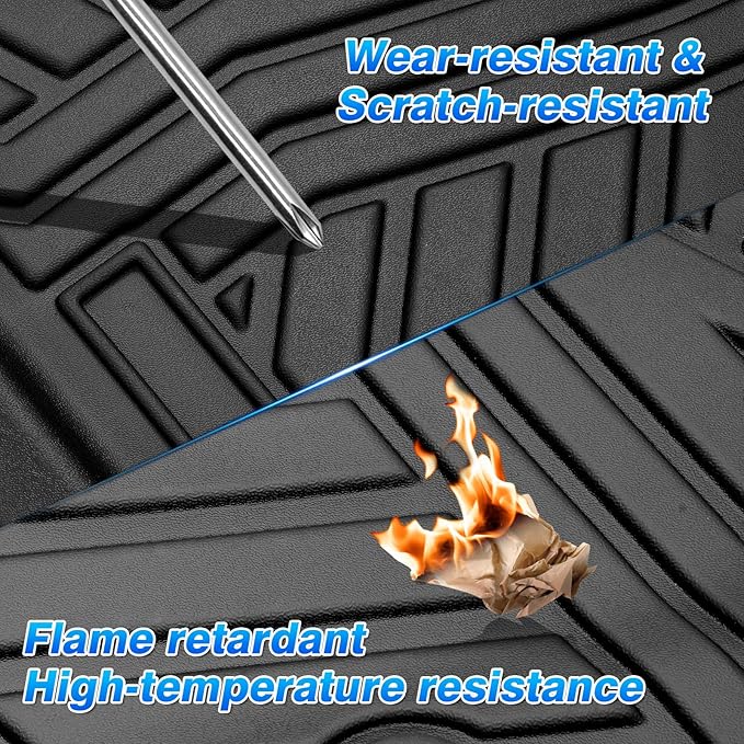Cartist Floor Mats Fit for Ford Ranger 2024 2025 2026, All Weather Floor Liner for Ranger Accessories, Heavy Duty Car Mats Black