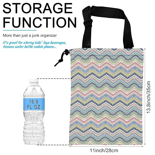 Car Garbage Bag Hanging Car Trash Can for Back Seat with Drawstring