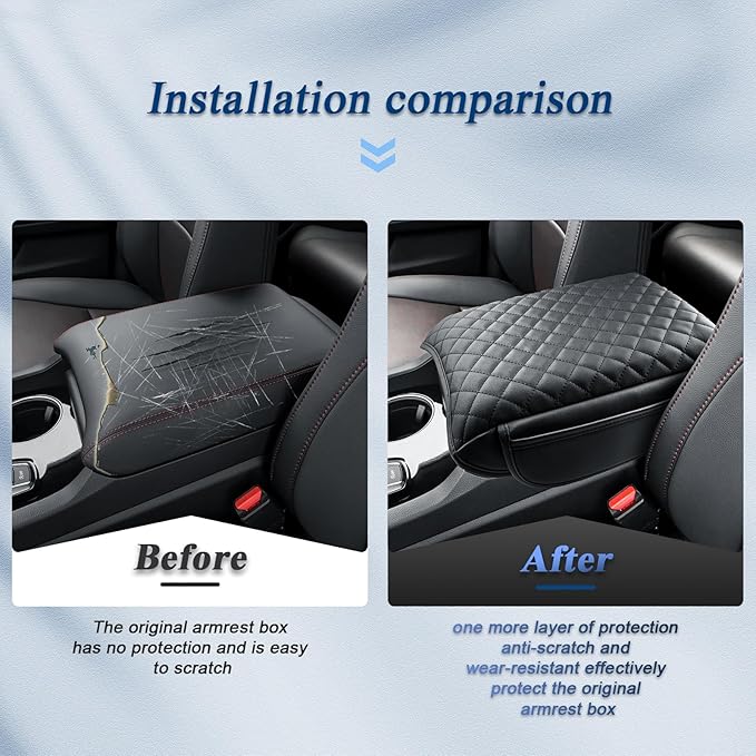 BIBIBO for 2026 Honda Passport Center Console Armrest Cover 2024 2025 2026 Honda Passport RTL/TrailSport Elite/TrailSport Arm Rest Cover 2026 Honda Passport Accessories 2026Passport (Black-Thick)