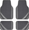 CAR PASS Car Floor Mats, Edge Leather Waterproof Car Mats with Double Stitch Line and Anti-Slip Backing Design, Fit 95% Automotive,SUVS,Sedan,Vans (Pure Gray)