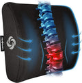 Samsonite Ergonomic Lumbar Support Pillow for Office Chair, Gaming Chair, or Car, Memory Foam Cushion with Breathable Ventilated Mesh and Adjustable Straps for Long Lasting Back Support
