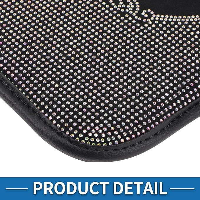 Car Armrest Cushion Pad Non-slip 12.20"x8.66" Suede Black Center Console Lid