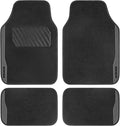 Motor Trend SpeedSeries Carpet Car Floor Mats Set - Versatile Fit for Cars, Trucks, SUVs, Vans Grey Trim Racing Design Car Mat Full Set Tapetes para Carro - Set of 4, Black & Gray Car Carpet Mats