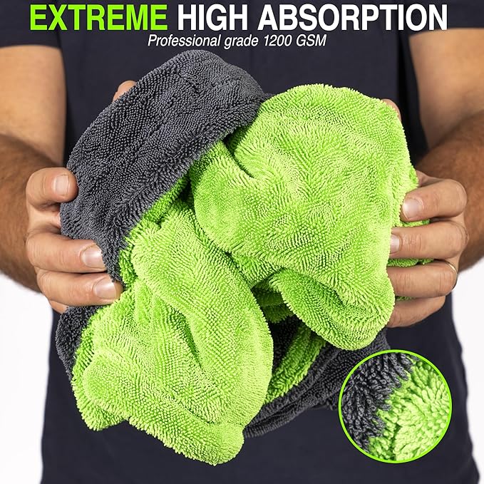 Cilajet Car Care Extreme Oversized Microfiber Car Wash Drying Towel, Paint Safe, Scratch Free, and Lint Free Car Towel, 36"x24"