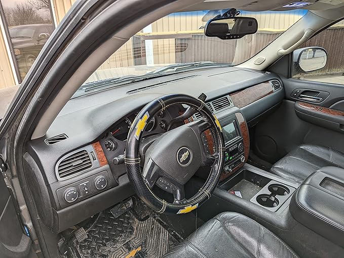 DashSkin Dash Cover Compatible with 2007-2014 Chevy Tahoe Suburban Avalanche & GMC Yukon & Yukon XL Without Dash Speaker in Cashmere - Hard Molded Plastic Dashboard Cap