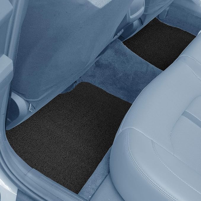 FH Group Car Floor Mats - All Weather Full Set of Black Rubber Floor Mats for Cars, Ultra DIY Waterproof, Trimmable Automotive Floor Mats for Sedan, Van, SUVs and Truck Floor Mats