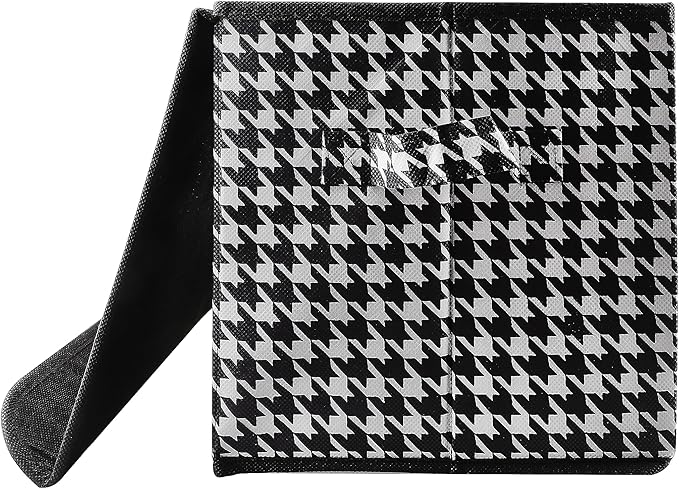 Foldable Car Organizer - Trunk Organizer and Storage for Car, SUV, Sedan (Declare-Black White-Small, 15 inch*9.5 inch)