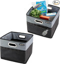High Road CargoCube Car Storage Bin - Leakproof Car Trunk Storage Organizer with Metal Handles and Front Mesh Pocket, 12x12 Inches - 2 pack