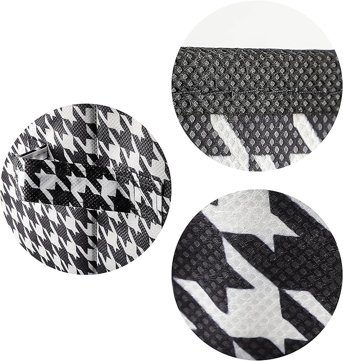 Foldable Car Organizer - Trunk Organizer and Storage for Car, SUV, Sedan (Declare-Black White-Big, 17.8" x 12")