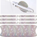 Frienda 10 Pieces Bling Car Accessories for Women Bling Car Door Handle Protector Door Handle Covers for Car Rhinestone Car Bowl Protector Accessories Women Stickers(Colorful)