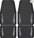 CAR PASS Dazzle Colour Change Car Mats Diamond Floor Mats Full Set Anti-Slip 3D Rhombus Waterproof Universal Trim Fit Liner Glitter Crystal Sparkly Shining Rhinestone Girl Women SUV Sedan Van Colorful