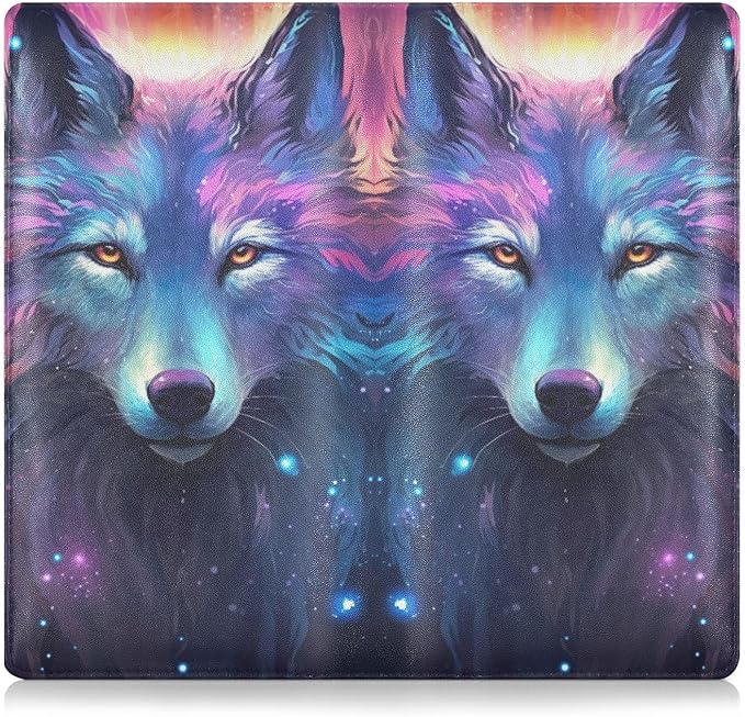 Purple Galaxy Wolf Car Registration and Insurance Holder Vehicle Glove Box Organizer Car Accessories Wallet Case for Women Men 202a0001