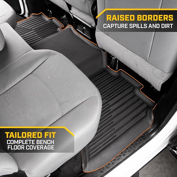 CAT® JustFit™ 3D Custom Fit Floor Mats for Dodge Ram 1500 Crew Cab 2009-2018, Dodge Ram 2500/3500 Crew Cab 2010-2018, Classic 2019-2024 - Heavy Duty Floor-Liner Protection Laser Measured