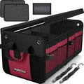 FORTEM Trunk Organizer For SUV Car Organizer and Storage, Collapsible Multi-Compartment Storage Bag Car Accessories for Women Men, 1680D Oxford, Non Slip Bottom, Adjustable Straps, Soft Cover (65L)