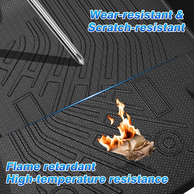 Cartist Floor Mats for Toyota Tacoma 2024-2026 (Only Fit Hybrid) Double Cab, All Weather Floor Liners for Tacoma Accessories, Heavy Duty TPE Car Mats, Car Accessories