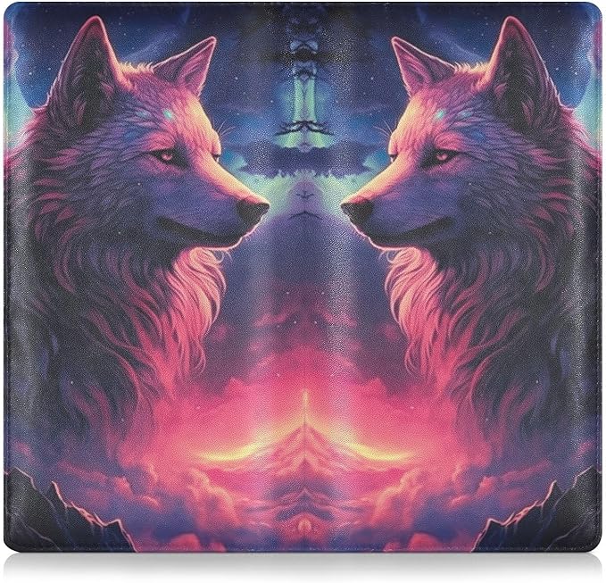 Red Wolf Galaxy Car Registration and Insurance Holder Vehicle Glove Box Organizer Car Accessories Wallet Case for Women Men 202a0014