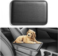 HighnessHwoo Car Armrest Covers, Vehicle Center Console Cover, Middle Storage Pads, Dog & Cat Paws Protetor, Carbon Fiber PU Leather, Waterproof, Anti-Slip, Auto Interior Accessories, Black, Size M