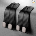 GYUY【2 Pack Car Seat Headrest Hooks, Heavy Duty Back of Seat Organizer with Carbon Fiber Design - Universal Car Accessories for Hanging Grocery Bags, Handbags, Purses, Shopping Bags