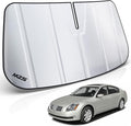 MZS Windshield Sun Shade Compatible with Maxima 2004-2008, Foldable Truck Sun Shade Shield with Storage Pouch, Front Window Visor Sunshade Accessories for Interior Protector