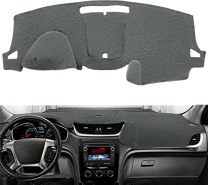 Dash Cover Mat Custom Fit for Chevrolet Chevy Traverse Without Head Up Display Dashboard Pad Cap Carpet Protector K279 (Dark Gray)