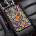 Geometric Mandala Universal Armrest Cover Pad, Car Center Console Cushion Pad, Protect from Pet Claws, Dirt, and Sticky Fingers, Comfortable Car Decor Accessories Fit for Most Cars, Vehicles, SUVs
