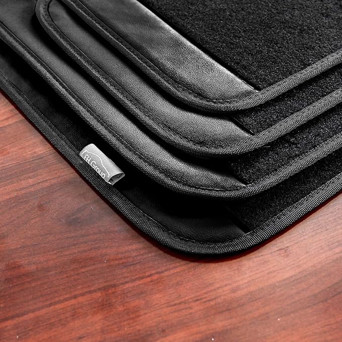 FH Group Car Floor Mats - Carpet for Cars, Universal Fit Automotive All Purpose Car Protector Mat for Most Sedan, SUV, Truck Floor Mats Black