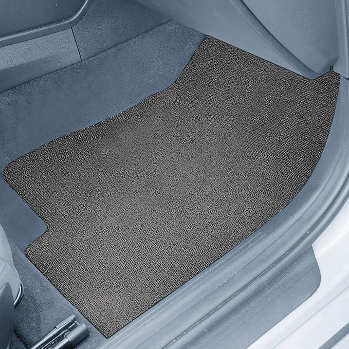FH Group Car Floor Mats - All Weather Full Set of Gray Rubber Floor Mats for Cars, Ultra DIY Waterproof, Trimmable Automotive Floor Mats for Sedan, Van, SUVs and Truck Mats