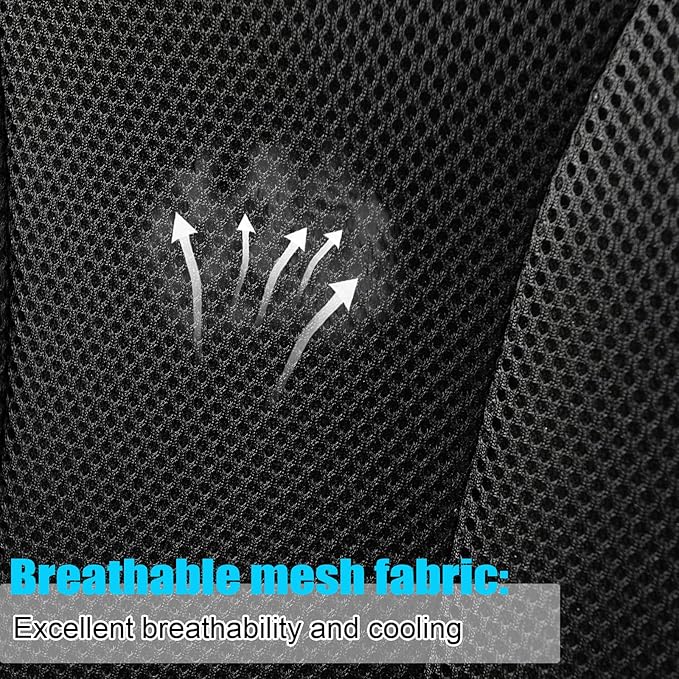 GIANT PANDA Fit Kia Sportage Forte Telluride Sorento Seltos Soul K5 NIRO Carnival Front Car Seat Cover, 3D Air Mesh Breathable Seat Protector, Black(2-Pack)