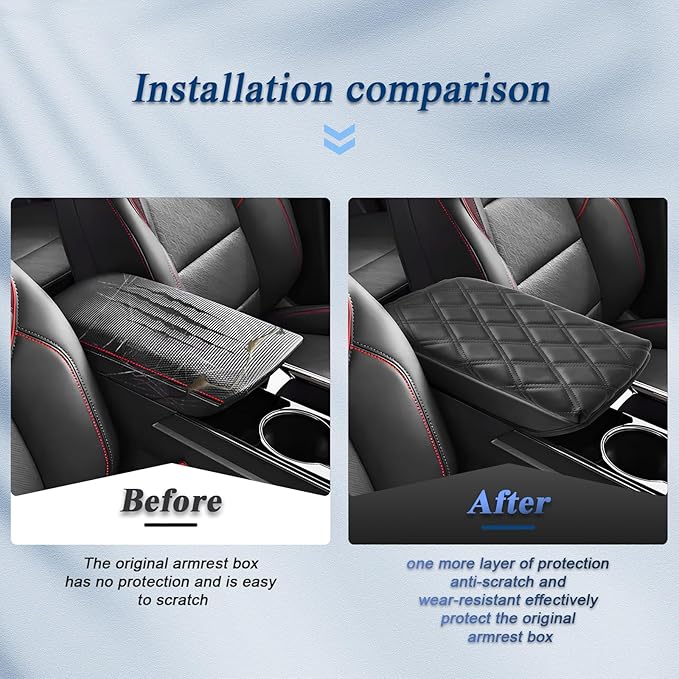 BIBIBO 2025 Chevy Equinox Center Console Cover for 2025 2026 Chevy Equinox (LT/RS/ACTIV) Arm Rest Cover 2025 Chevrolet Equinox Accessories 2025 Equinox Armrest Cover (Not Fit 2025 Equinox EV)