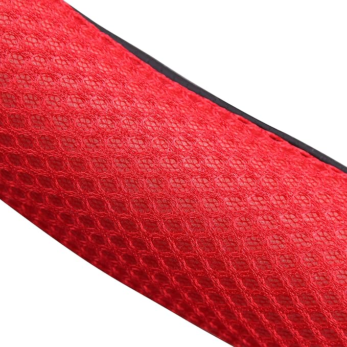 Auto Steering Wheel Cover Hand Pad Cushion Slip-on Universal Fit 15'' / 38 cm (red)