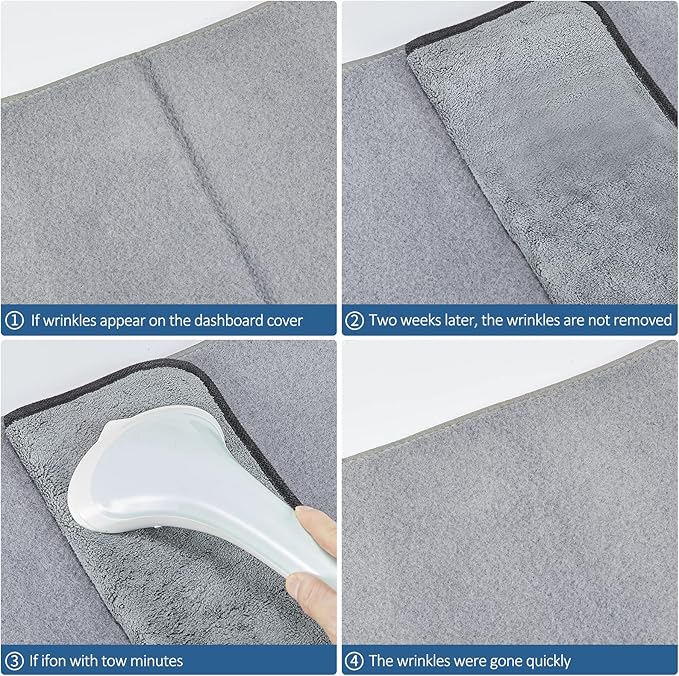 Dashboard Dash Cover Mat Carpet Compatible with 02-05 Dodge Ram 1500 03-05 Dodge Ram 2500 3500(GREY)